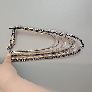 Multi strand multi metal necklace from Target